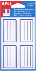 agipa Etiquettes pour livre, cadre bleu, 38 x 50 mm, uni