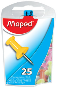 Maped Punaises, couleurs assorties, boîte de distribution