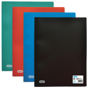 ELBA Protège-documents, format A4, 40 pochettes, noir