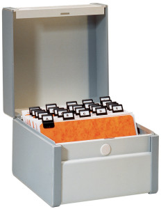 REXEL Boîte à fiche, format A5 oblong, en plastique,