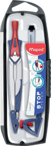 Maped coffret de compas Stop System, de 3 pièces, couleurs