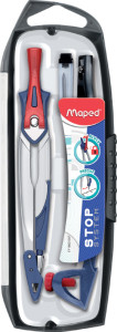 Maped coffret de compas Stop System, de 3 pièces, couleurs