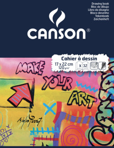 CANSON Cahier de dessin, uni, 125 g/m2, 170 x 220 mm