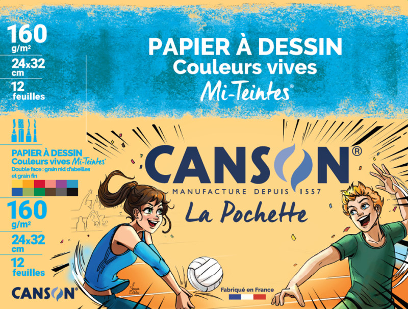 CANSON Feuille de Papier dessin Mi-teintes Crème 500 x 650 mm