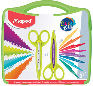 Maped Mallette de ciseaux cranteurs, 10 coupes différentes