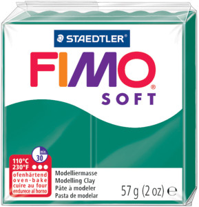 FIMO Pâte à modeler SOFT, à cuire, blanc, 57 g