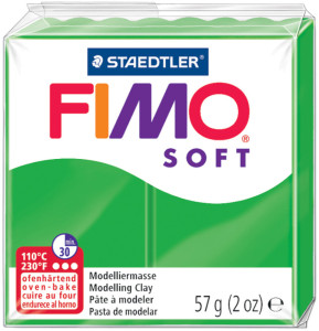 FIMO Pâte à modeler SOFT, à cuire, rouge indien, 57 g
