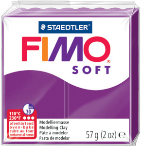 FIMO Pâte à modeler SOFT, à cuire, rouge indien, 57 g