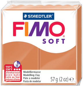 FIMO Pâte à modeler SOFT, à cuire, mandarine, 57 g