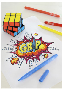 FABER-CASTELL Stylo feutre GRIP COLOUR MARKER, étui de 10