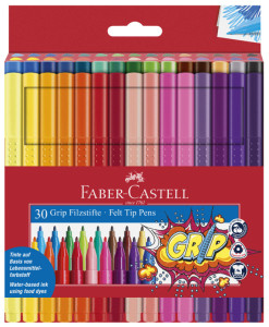 FABER-CASTELL Stylo feutre GRIP COLOUR MARKER, étui de 10