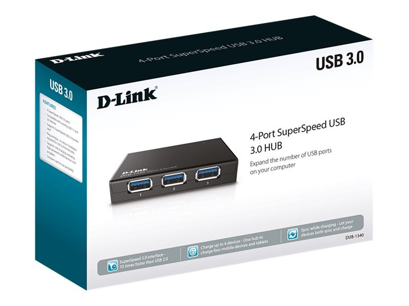 D-Link Hub USB-C 6-en-1 avec HDMI/lecteur de carte/alimentation DUB-2327