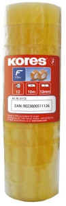 Kores ruban adhésif TUBE 19 mm x 33 m, transparent