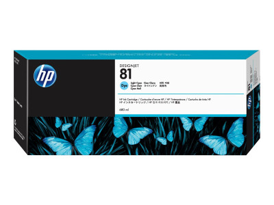 HP : Cartouche encre LIGHT CYAN N81 pour DesignJet 5000