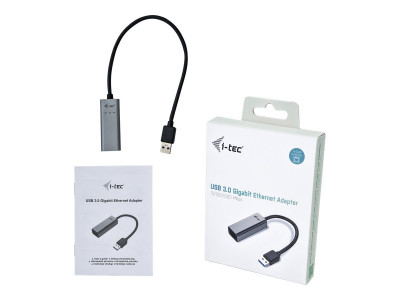 I-Tec : USB 3.0 METAL GLAN ADAP. USB 3.0 TO RJ-45/ UP TO 1 GBPS