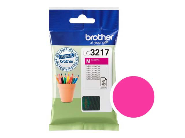 Brother LC3217M Cartouche d'encre Magenta 550 pages pour MFC-J6530, MFC-J6935, MFC-J6930