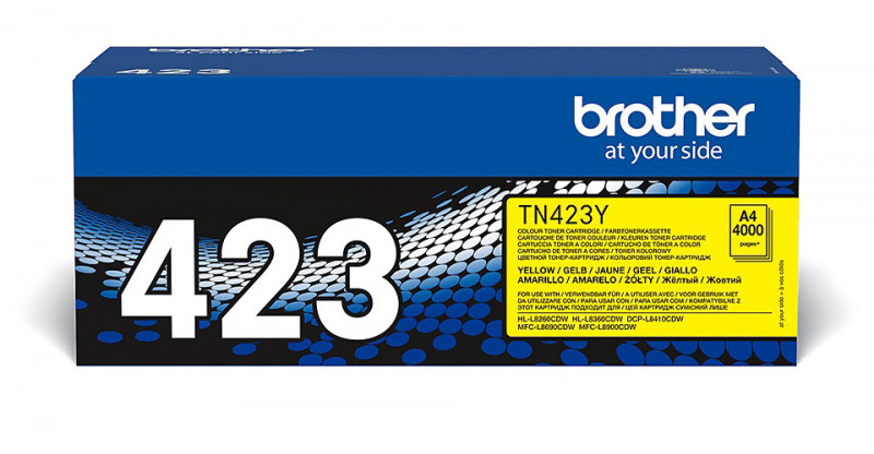 Brother TN-423Y Toner Jaune 4000 pages pour DCP-L8410CDW HL-L8260CDW HL-L8360CDW MFC-L8690CDW MFC-L8900CDW