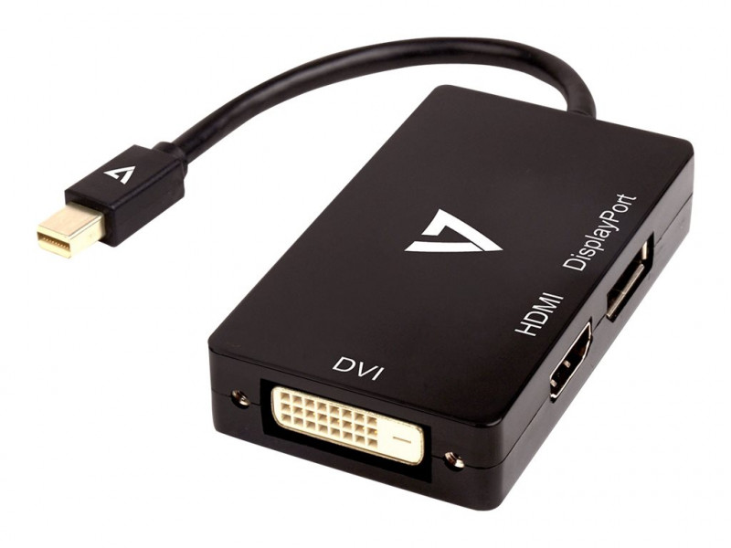 V7 : MINI DP TO DP / DVI / HDMI ADAPTER 10CM BLACK M pour