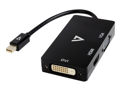 V7 : MINI DP TO VGA / DVI / HDMI ADAPTER 10CM BLACK M pour