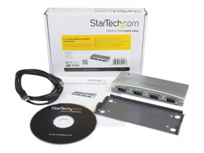 Startech : 4 PORT USB BUS POWERED TO RS232 SERIAL DB9 CONVERTER ADAPTER HUB