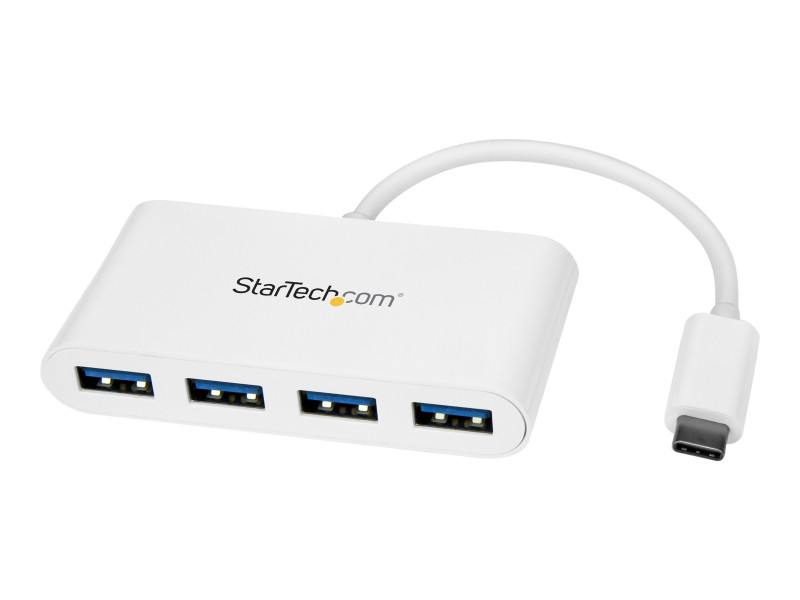 Startech : HUB USB-C A 4 PORTS USB3.0- USB-C VERS 4 X USB-A - BLANC