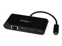 Startech : 3PORT USB C HUB W/ GBE et PD 2.0 - TYPE C TO 3X A - USB 3.0