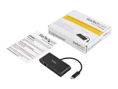 Startech : ADAPTATEUR USB-C VERS GBE avec HUB USB 3.0 A 3 PORTS avec PD