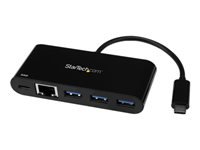 Startech : ADAPTATEUR USB-C VERS GBE avec HUB USB 3.0 A 3 PORTS avec PD