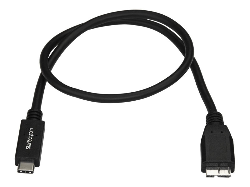 USB2HABM50CM, Câble USB Startech, Mini USB B vers USB A, 0.5m, Noir
