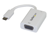 Startech : ADAPTATEUR VIDEO USB-C VERS VGA - USB POWER DELIVERY - BLANC