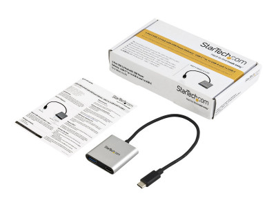 Startech : HUB USB C A 2 PORTS avec PD - USB-C VERS A et C - USB 3.0