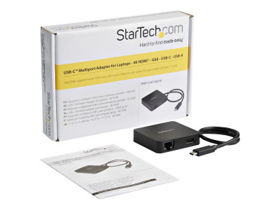 Startech : USB-C MULTIPORT ADAPTER - avec 4K HDMI GBE USB-C USB-A PORTS