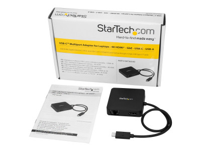 Startech : USB-C MULTIPORT ADAPTER - avec 4K HDMI GBE USB-C USB-A PORTS