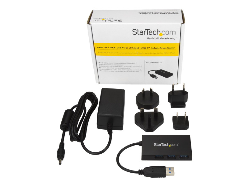 Startech : HUB USB 3.0 A 4 PORTS avec ALIMENTATION - USB-A VERS USB-C