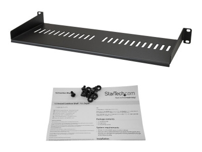 Startech : 1U VENTED RACK SHELF - 7IN 177.8 MM DEEP 1U SHELF - VENTED