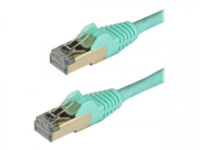 Startech : 1M CAT6A PATCH cable - AQUA CAT 6A NETWORK cable - STP