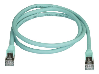 Startech : 1M CAT6A PATCH cable - AQUA CAT 6A NETWORK cable - STP