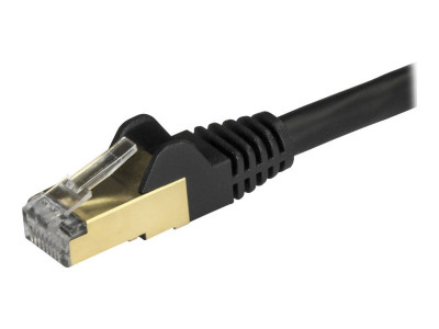 Startech : 1M CAT6A PATCH cable - BLACK CAT 6A NETWORK cable - STP