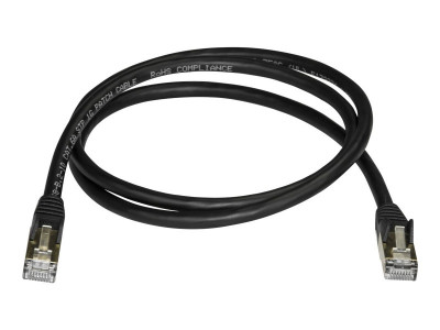 Startech : 1M CAT6A PATCH cable - BLACK CAT 6A NETWORK cable - STP