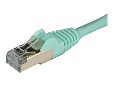 Startech : 0.5M CAT6A PATCH cable - AQUA CAT 6A NETWORK cable - STP