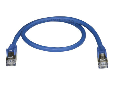 Startech : 0.5M CAT6A PATCH cable - BLUE CAT 6A NETWORK cable - STP