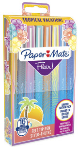 Paper:Mate Stylo feutre Flair TROPICAL VACATION, étui de 16