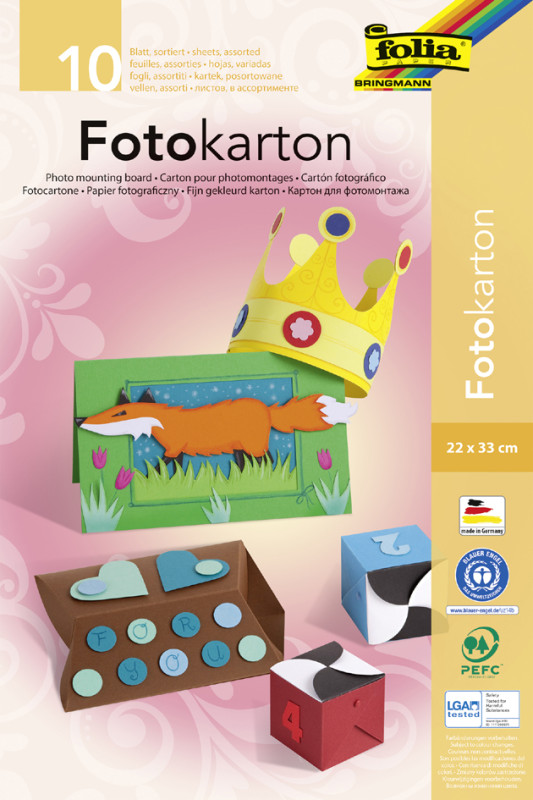 folia Bloc de carton pour photomontages, 220 x 330 mm,