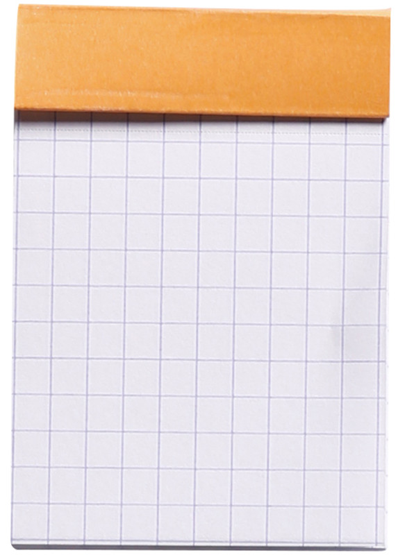 RHODIA Bloc agrafé No. 10, format A8, quadrillé 5x5, orange
