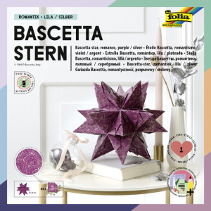 folia Feuilles de papier pliable étoile Bascetta, violet /
