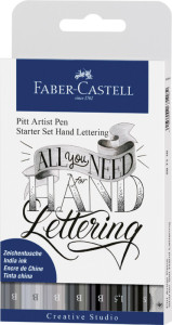 FABER-CASTELL Feutre PITT artist pen, étui de 8