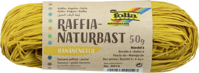 folia Raphia naturel, 50 g, jaune citron