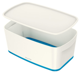 LEITZ Boîte de rangement My Box, 5 litres, blanc/bleu