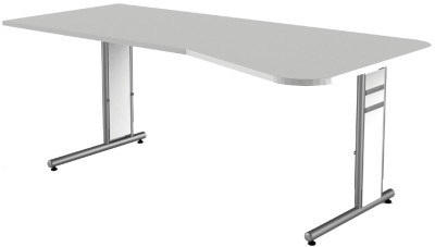 Moule de bureau Kerkmann PC 4, (B) 1,950 mm, gris clair