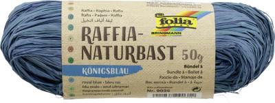 folia Raphia naturel, 50 g, bleu royal